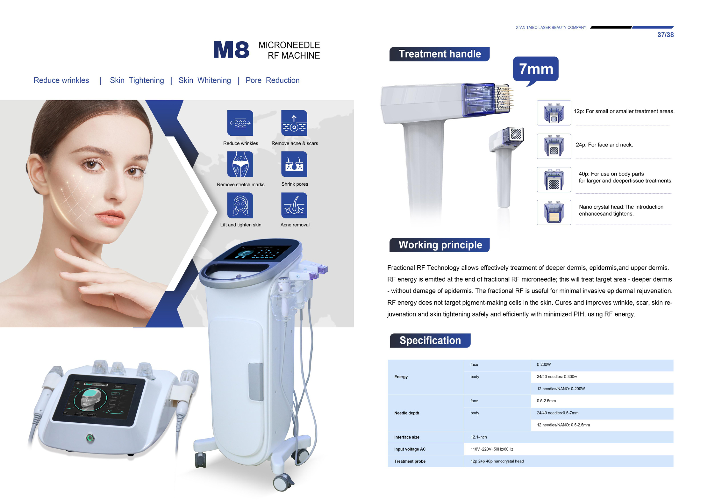M8 Microneedle RF Machine